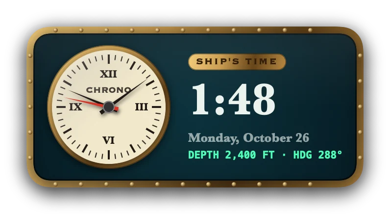 The Clock widget in Abyss