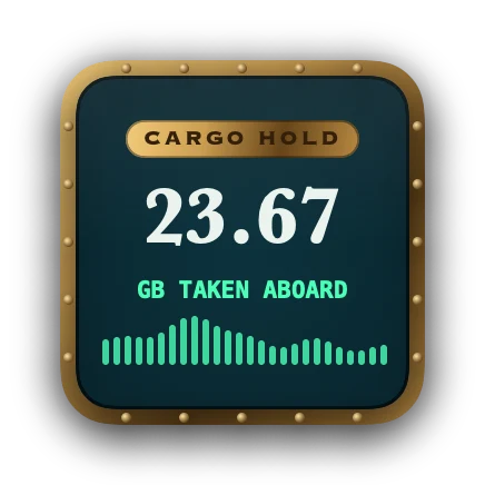 The Total Downloaded widget in Abyss
