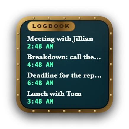 The Events widget in Abyss