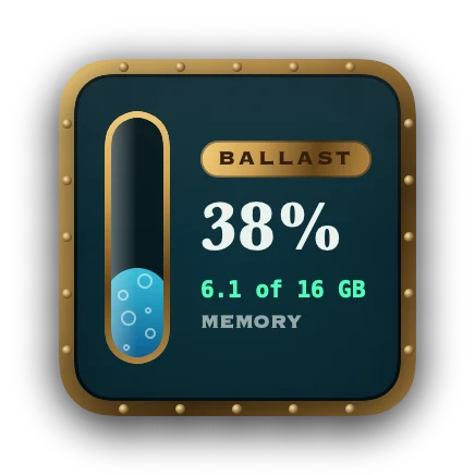 The Memory widget in Abyss
