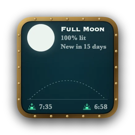 The Moon & Sun widget in Abyss