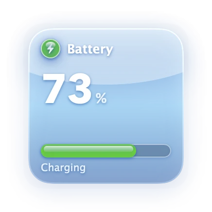 The Battery widget in Aero