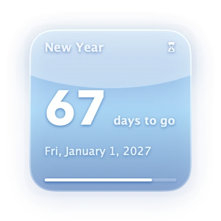 The Countdown widget in Aero