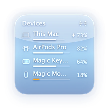 The Devices widget in Aero