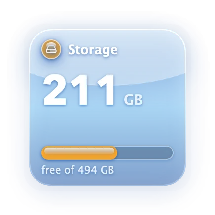 The Storage widget in Aero
