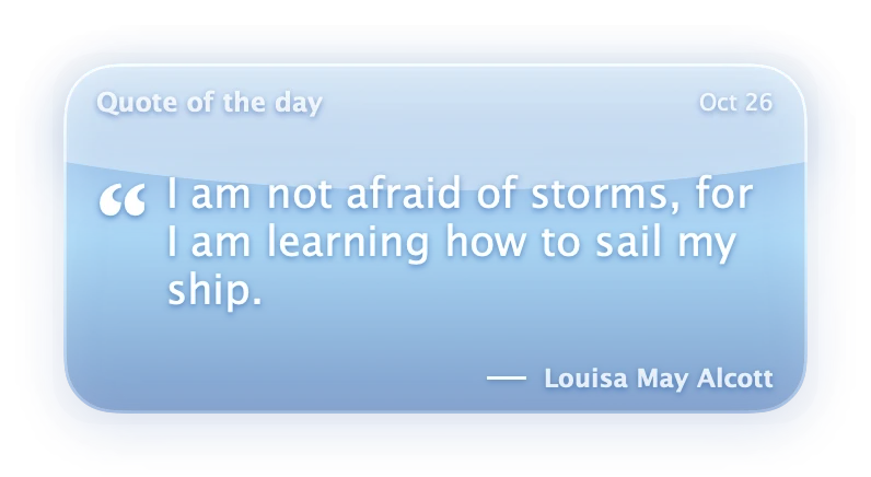 The Quote of the Day widget in Aero