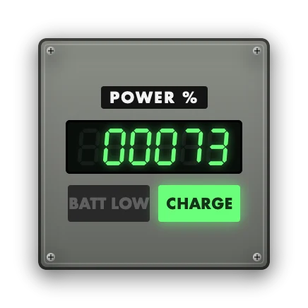 The Battery widget in Apollo