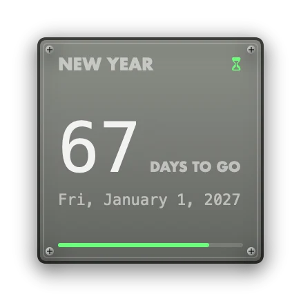 The Countdown widget in Apollo