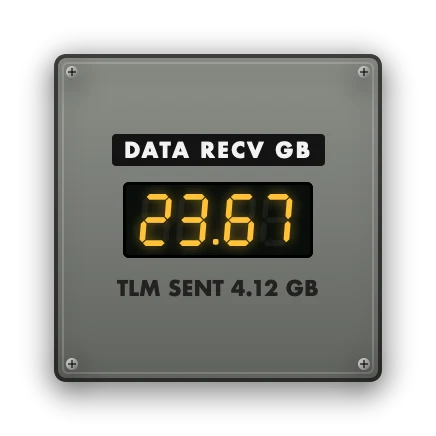 The Total Downloaded widget in Apollo