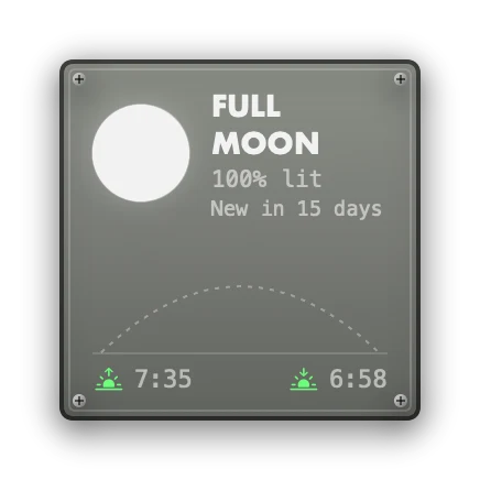 The Moon & Sun widget in Apollo
