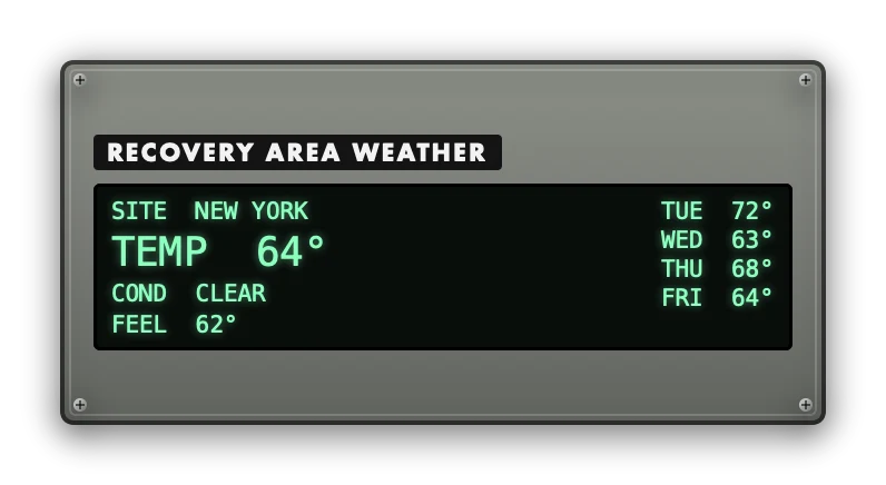 The Weather widget in Apollo