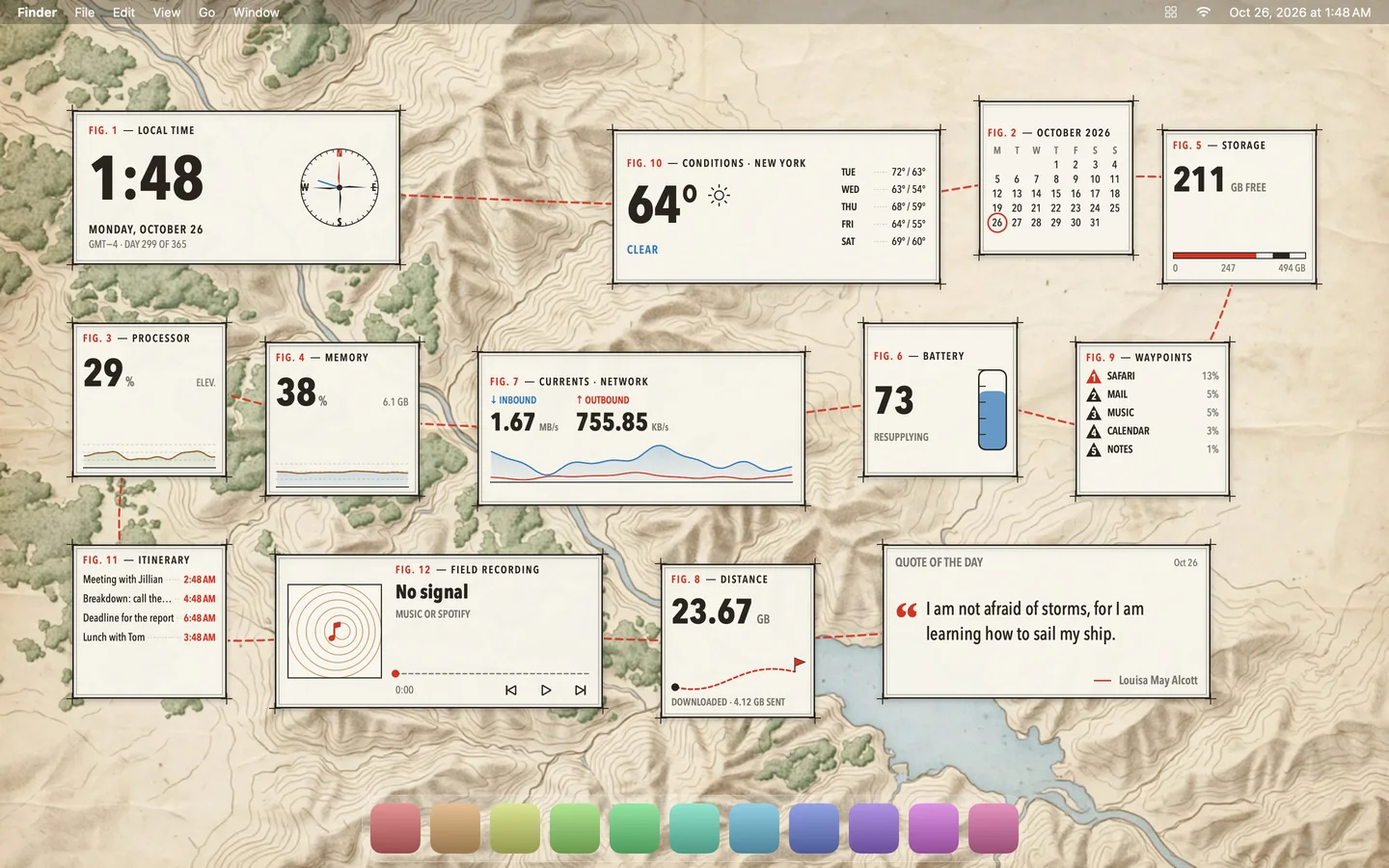 The Atlas theme laid out on a Mac desktop