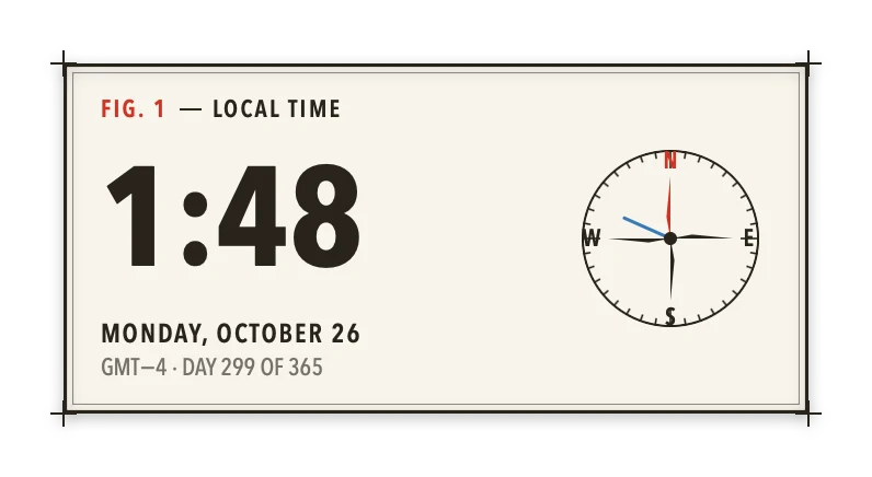 The Clock widget in Atlas