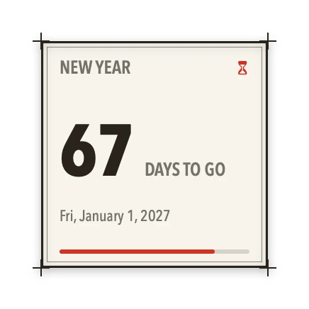 The Countdown widget in Atlas