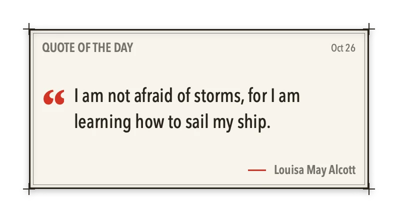 The Quote of the Day widget in Atlas