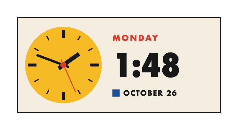 The Clock widget in Bauhaus