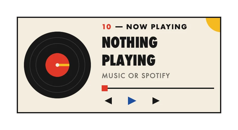 The Now Playing widget in Bauhaus