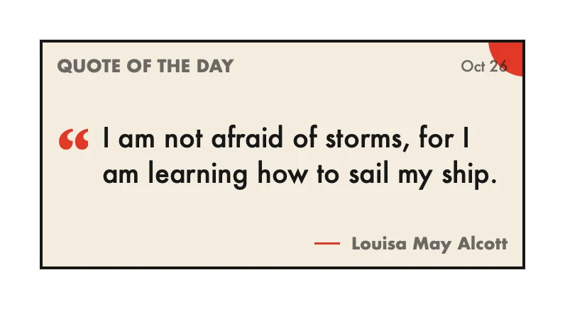 The Quote of the Day widget in Bauhaus