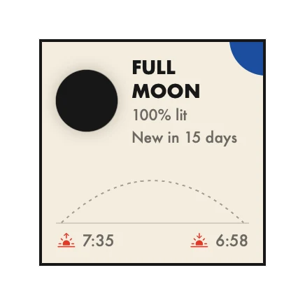 The Moon & Sun widget in Bauhaus