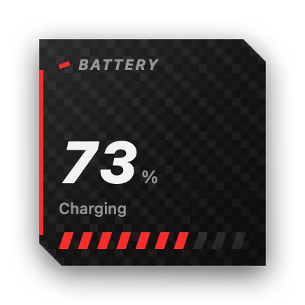The Battery widget in Carbon