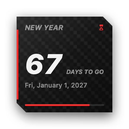 The Countdown widget in Carbon