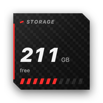 The Storage widget in Carbon