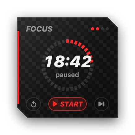 The Focus Timer widget in Carbon