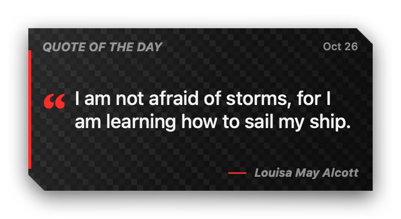 The Quote of the Day widget in Carbon