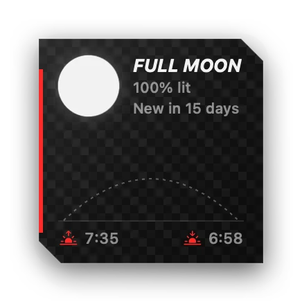The Moon & Sun widget in Carbon
