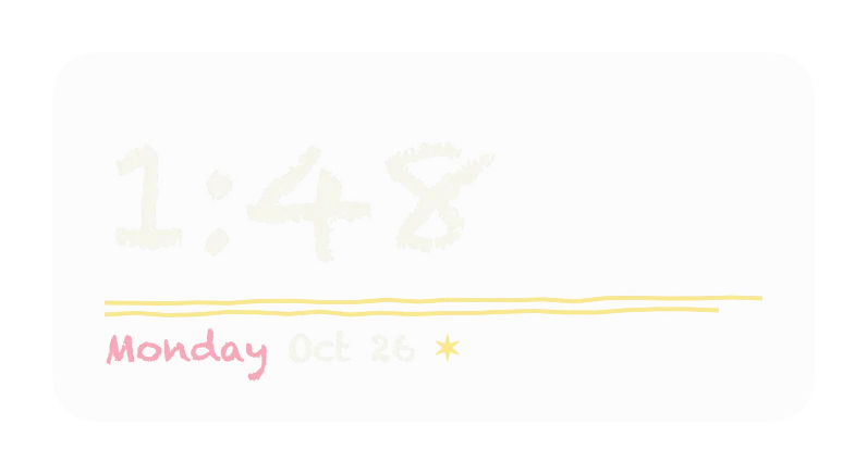 The Clock widget in Chalk