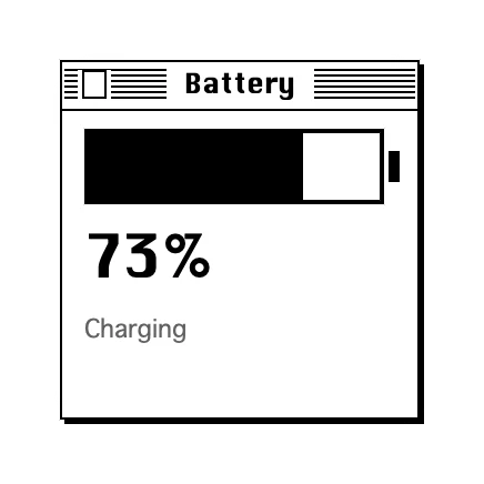 The Battery widget in Classic