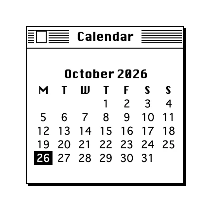 The Calendar widget in Classic