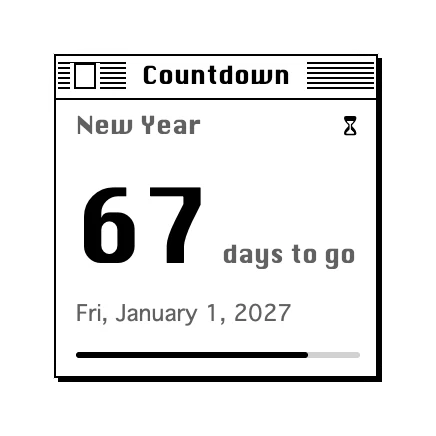The Countdown widget in Classic