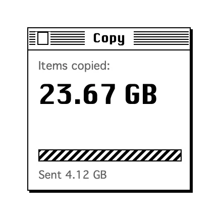 The Total Downloaded widget in Classic