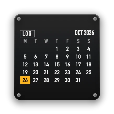 The Calendar widget in Cockpit