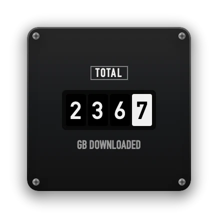 The Total Downloaded widget in Cockpit