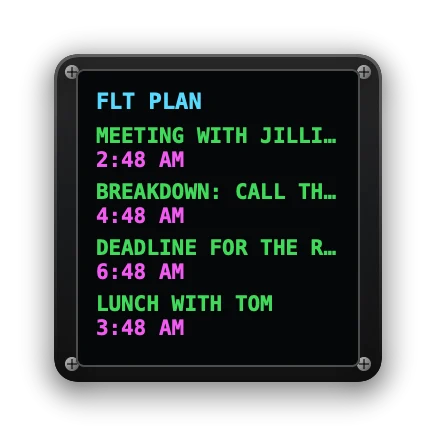 The Events widget in Cockpit