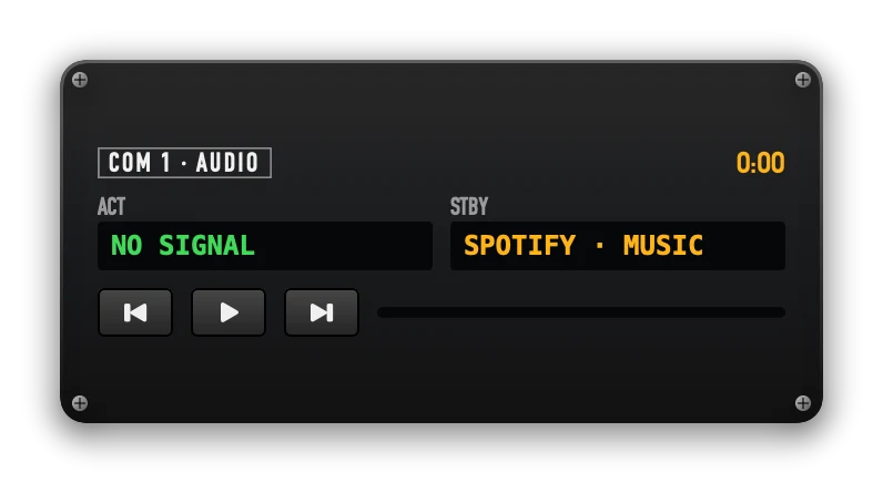 The Now Playing widget in Cockpit