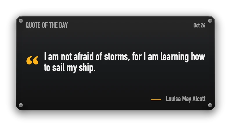 The Quote of the Day widget in Cockpit