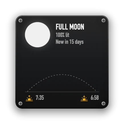 The Moon & Sun widget in Cockpit