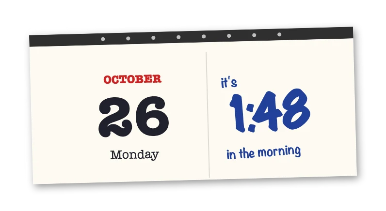 The Clock widget in Corkboard