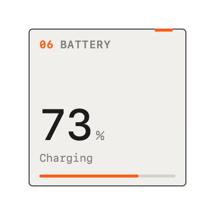 The Battery widget in Field
