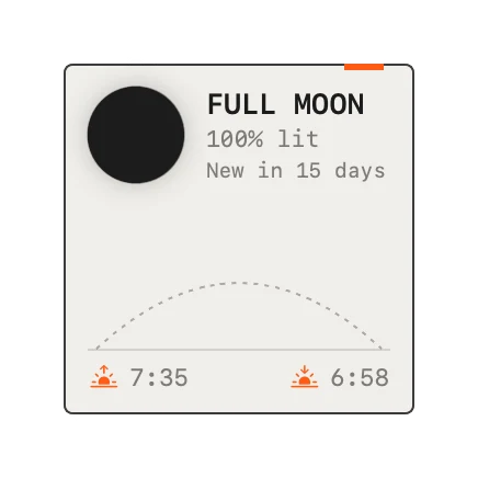 The Moon & Sun widget in Field