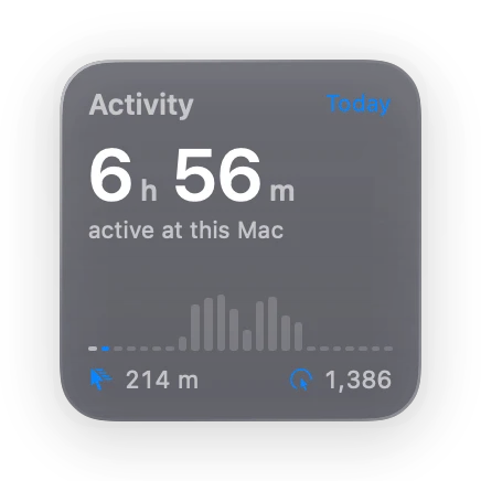 The Activity widget in Glass