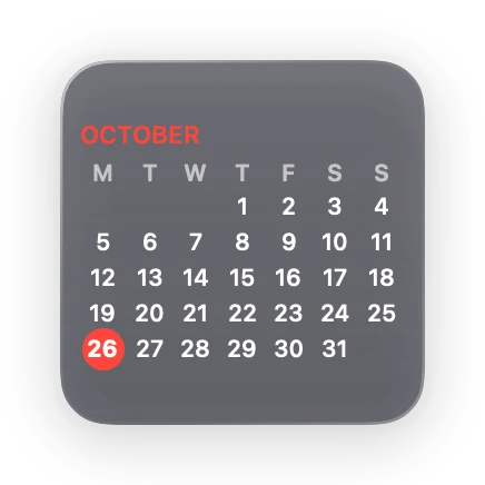 The Calendar widget in Glass