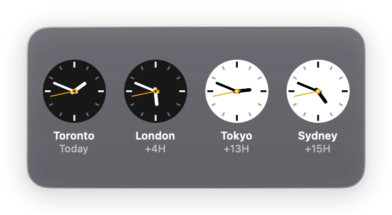 The Clock widget in Glass