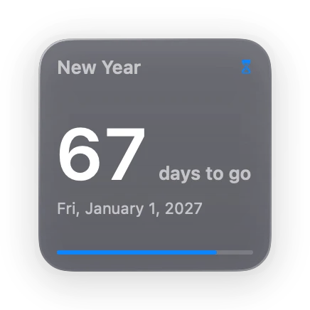 The Countdown widget in Glass