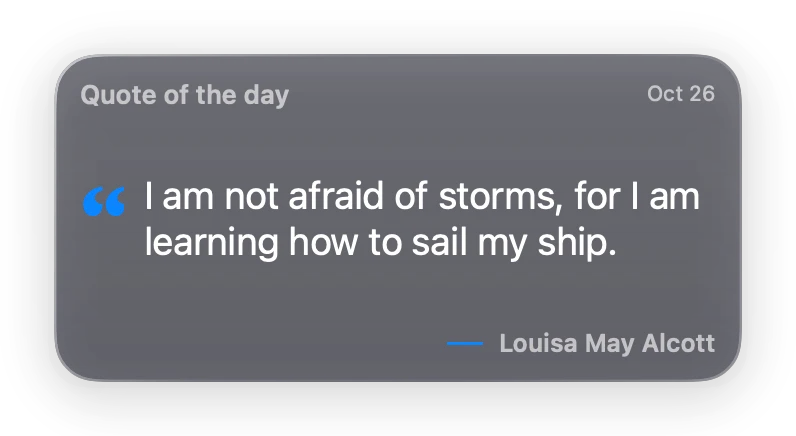 The Quote of the Day widget in Glass