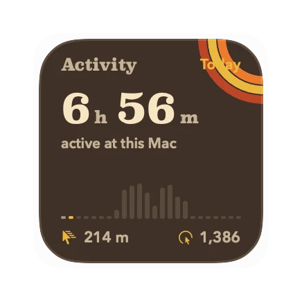 The Activity widget in Groove