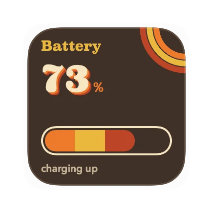 The Battery widget in Groove